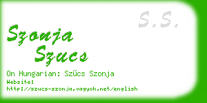 szonja szucs business card