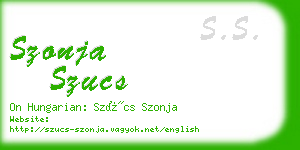 szonja szucs business card